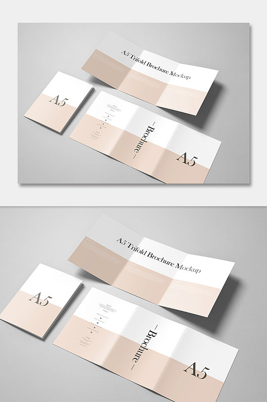 三折页卡片样机贴图-众图网