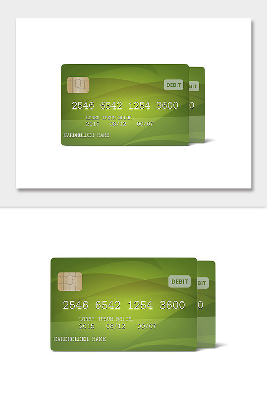 银行芯片卡图案样机