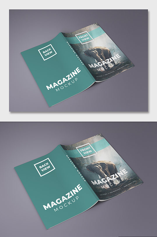 宣传画册封面封底样机-众图网