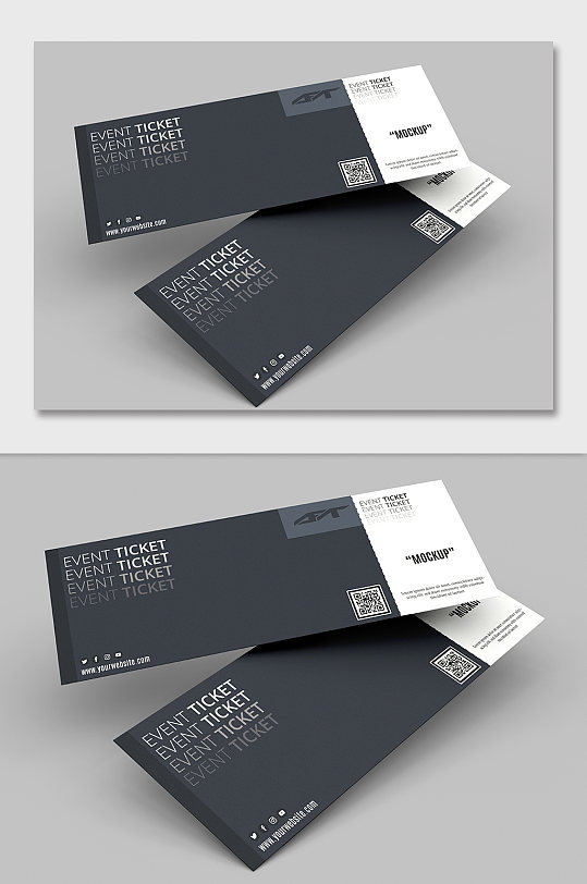 代金券设计样机贴图-众图网