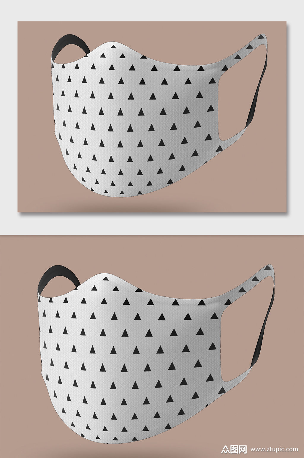 口罩图案样机贴图素材