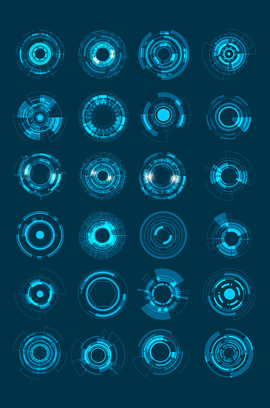 抽象科技图形元素