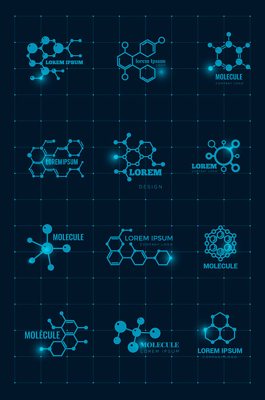 医学分子基因图谱元素 化学元素