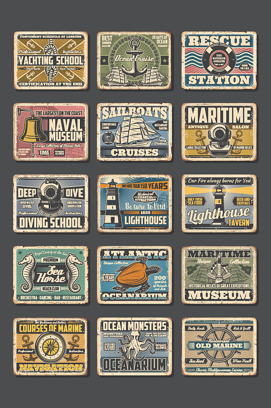 欧美航海复古元素