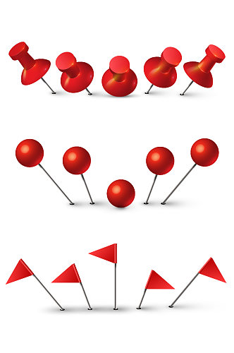 大头针固定针矢量元素