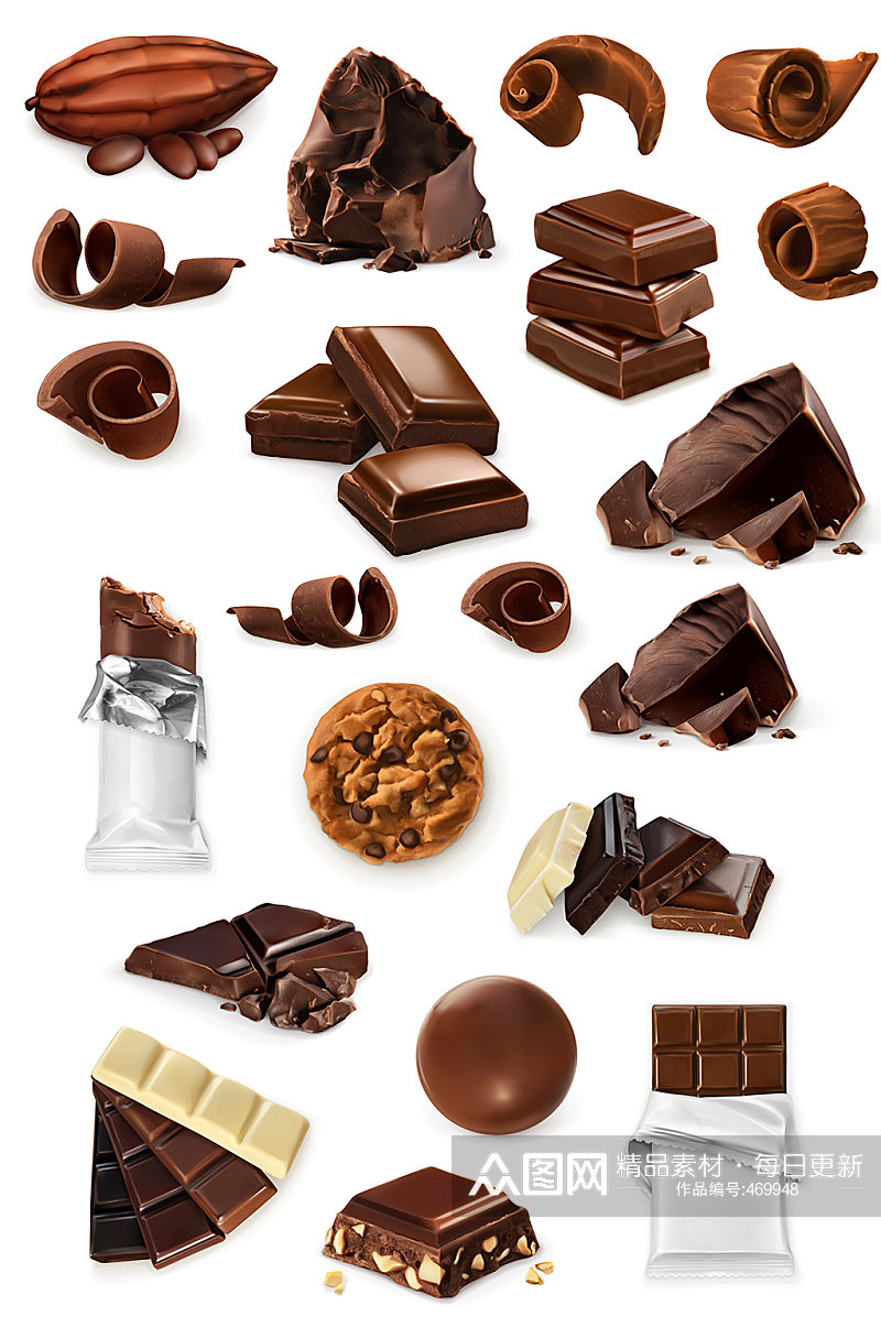矢量巧克力设计元素素材