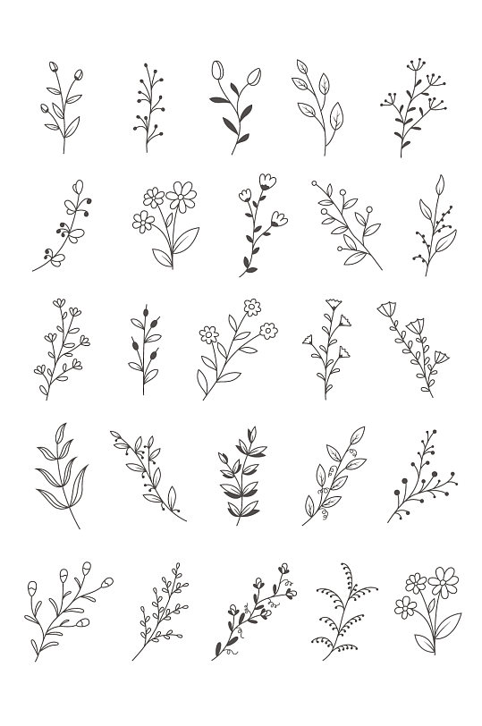 精美手绘花卉修饰花边