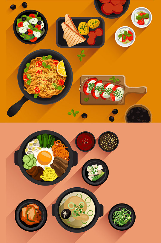 日式料理菜品插画
