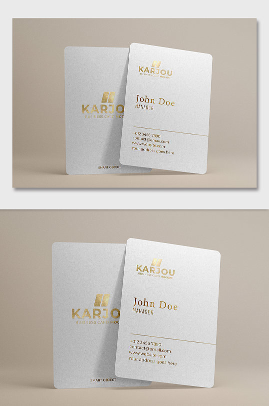 竖版名片样机贴图