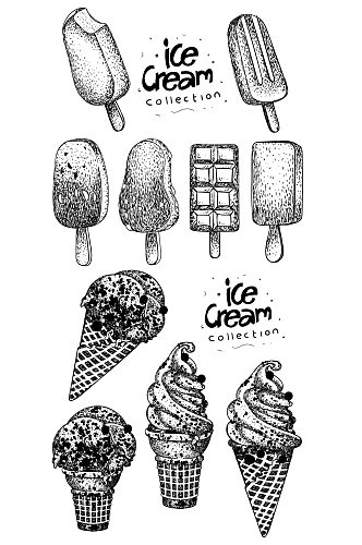 雪糕冰淇淋矢量元素