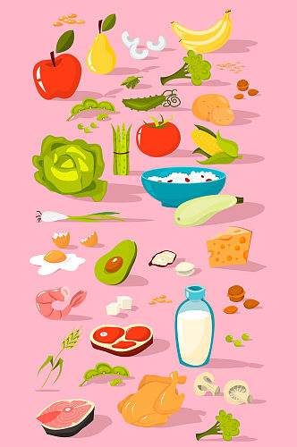健康饮食蔬菜生鲜元素