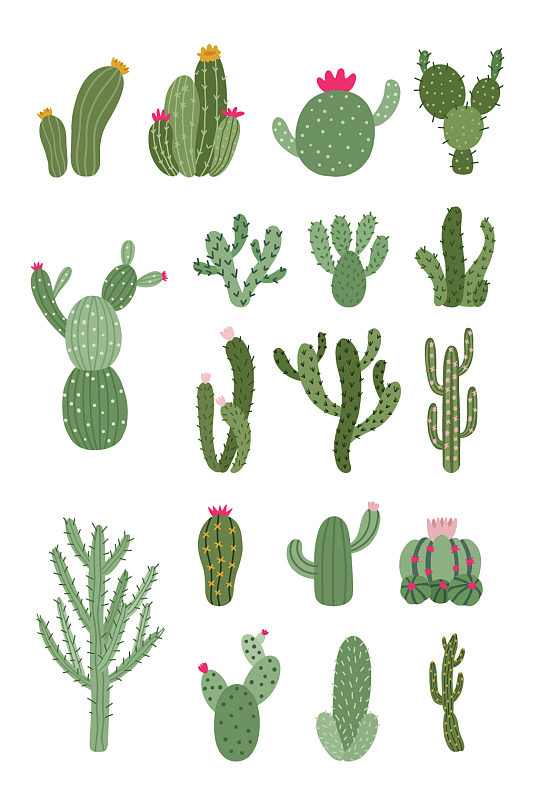 卡通仙人掌矢量元素