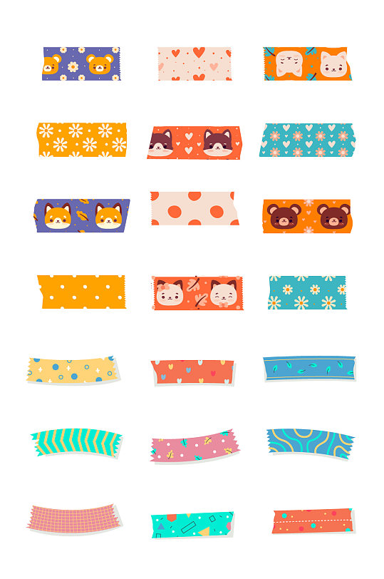 潮流不干胶图案胸牌元素