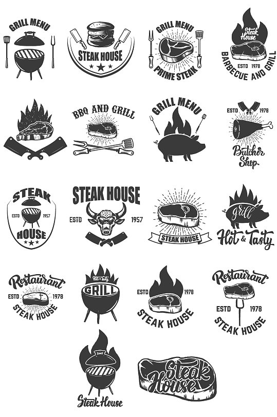 卡通烧烤元素-卡通烧烤元素图片-卡通烧烤元素素材下载-众图网