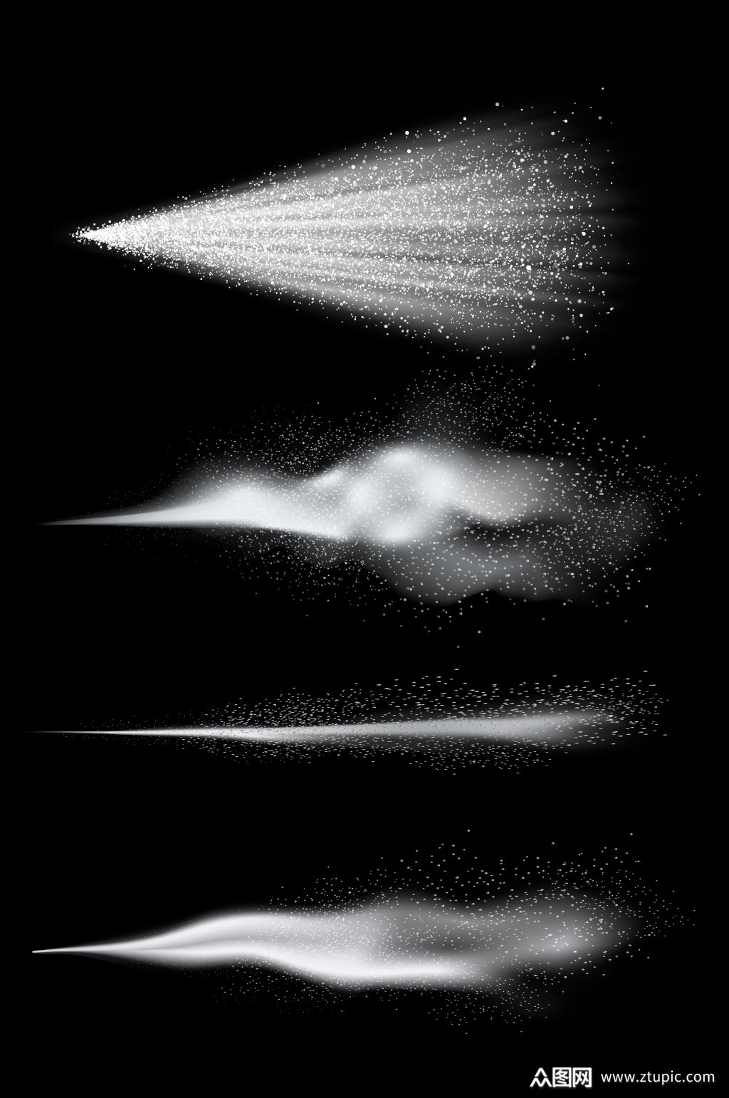 喷雾香水雾气矢量元素素材