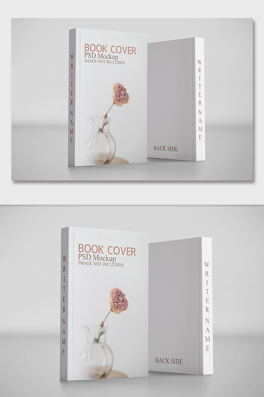 书籍封面书脊样机贴图-众图网