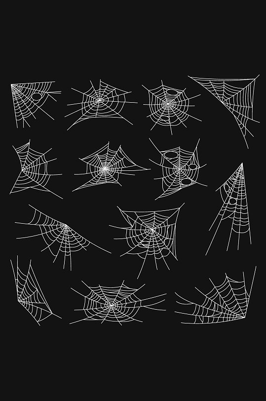 蜘蛛网矢量手绘元素