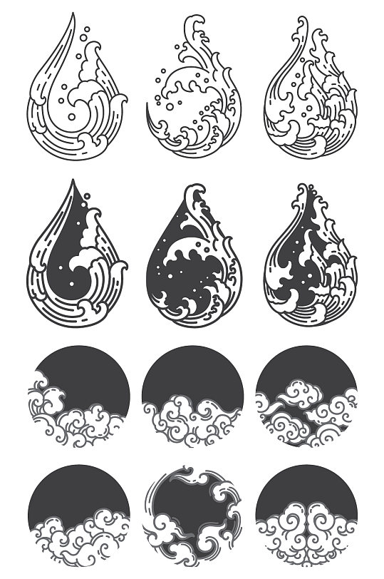 海浪纹图片-海浪纹素材下载-众图网