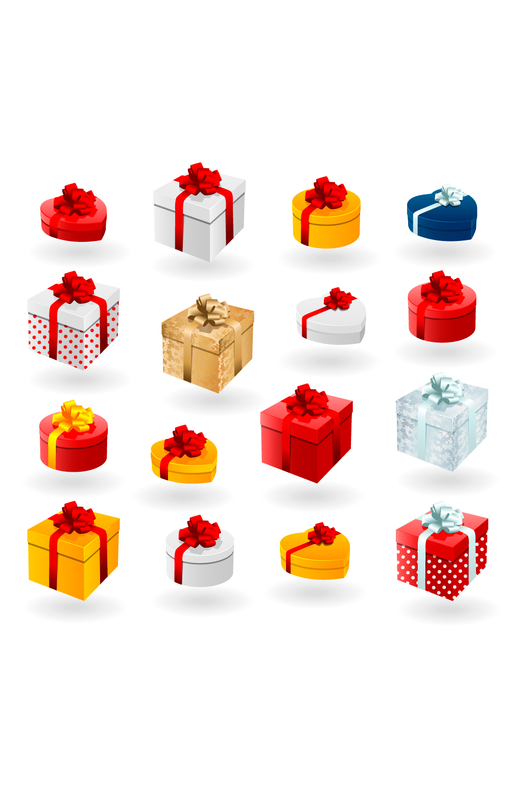 礼品包装盒矢量元素素材