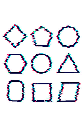 电波干扰风格形状元素