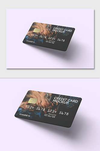 芯片银行卡图案样机贴图