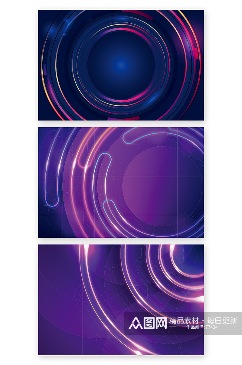 抽象创意紫色科技背景素材