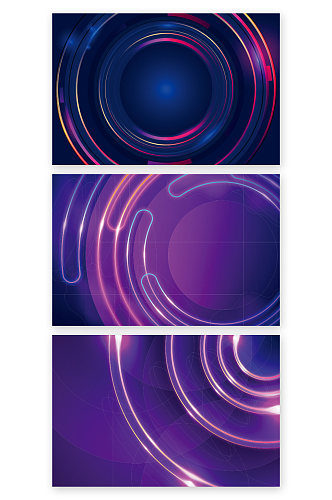 抽象创意紫色科技背景