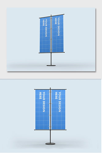 吊旗竖旗图案LOGO样机