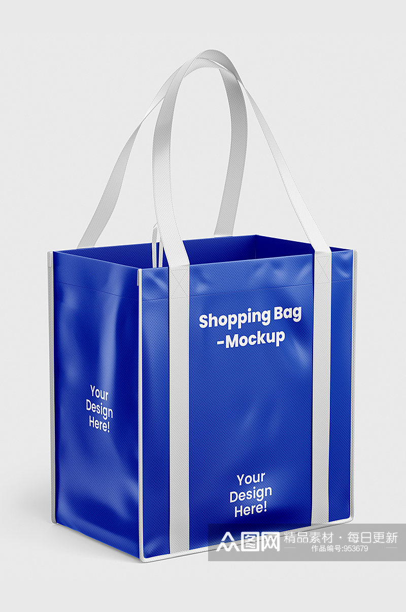 购物手拎袋样机图案贴图素材