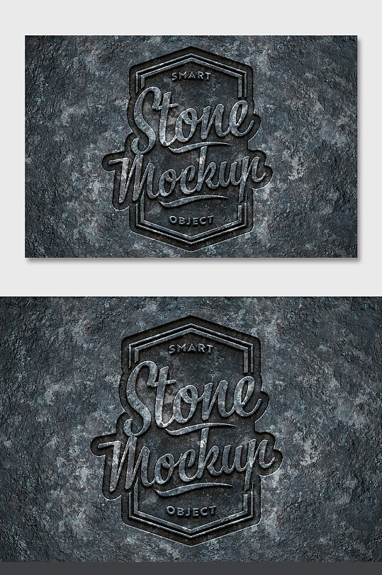 颓废大理石质感logo样机