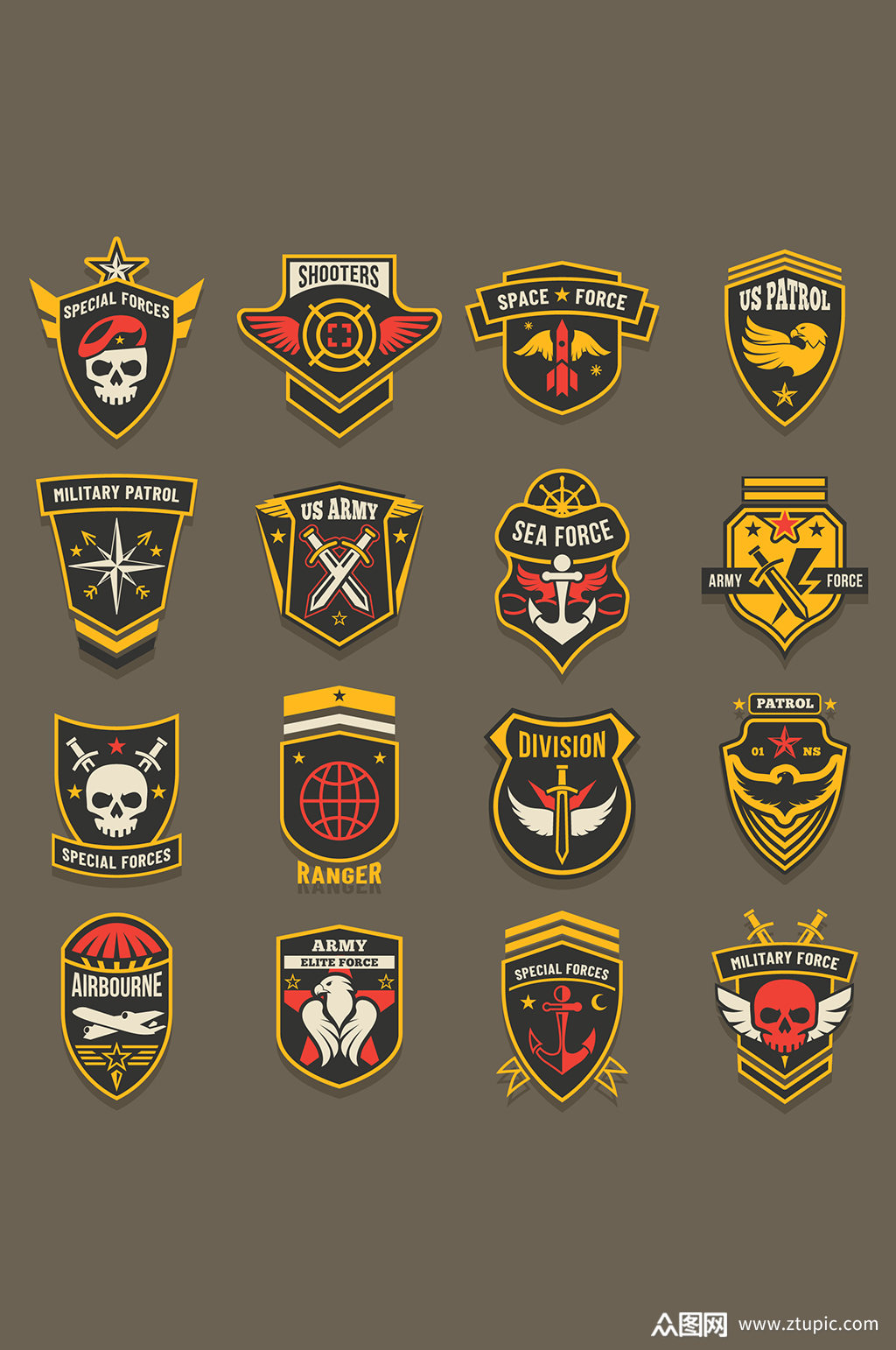 臂章矢量卡通元素