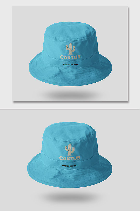 渔夫帽样机图案LOGO贴图-众图网