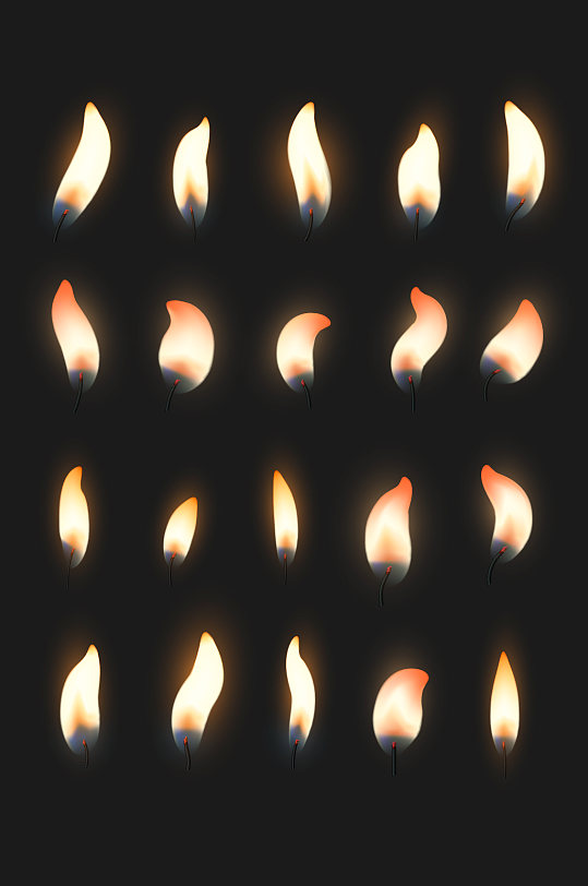 蜡烛火苗矢量元素