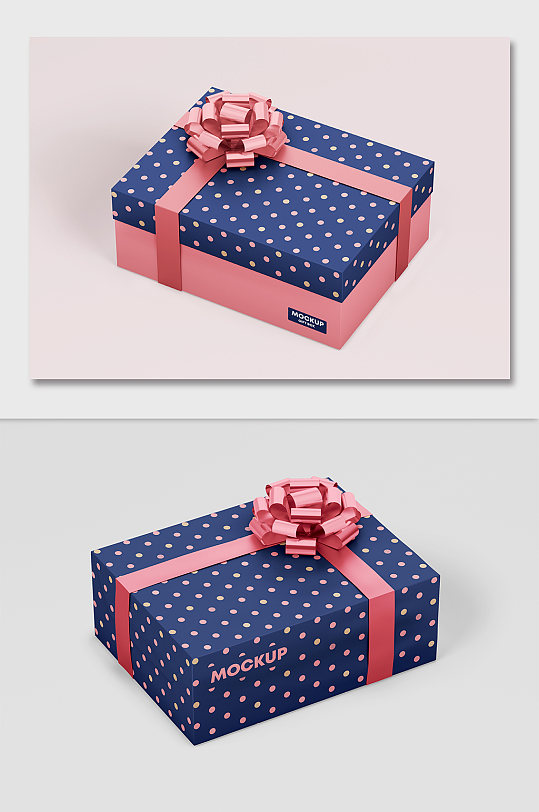 礼品包装盒鞋盒图案样机贴图-众图网
