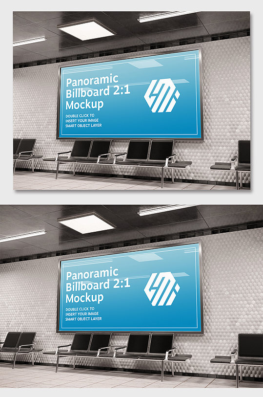 地铁海报样机贴图-众图网