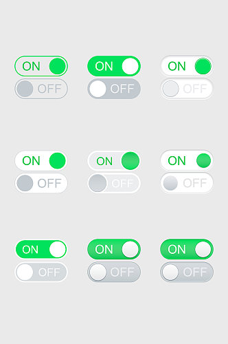 APP开关样式矢量元素