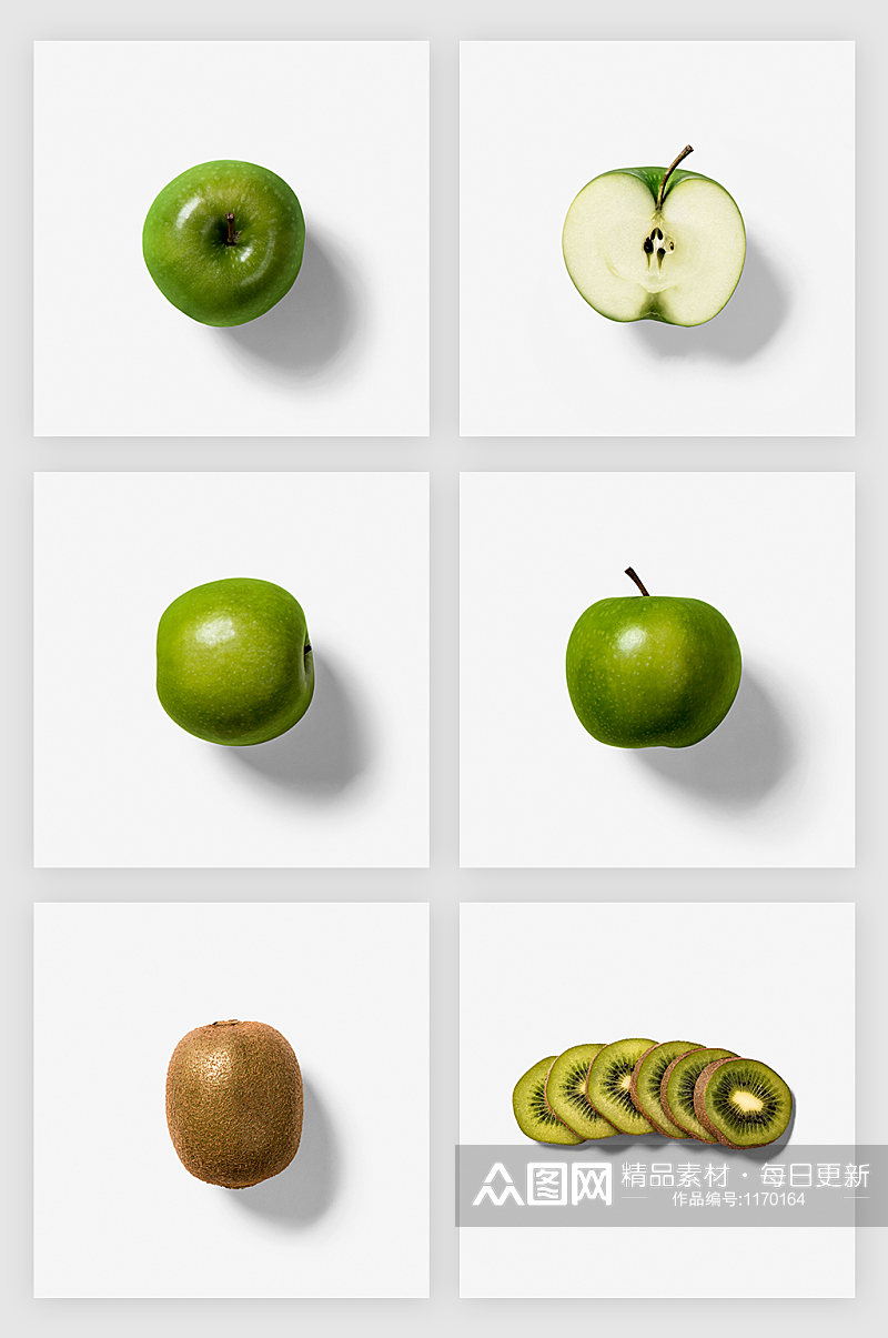 苹果泥猴桃水果PSD免抠素材素材