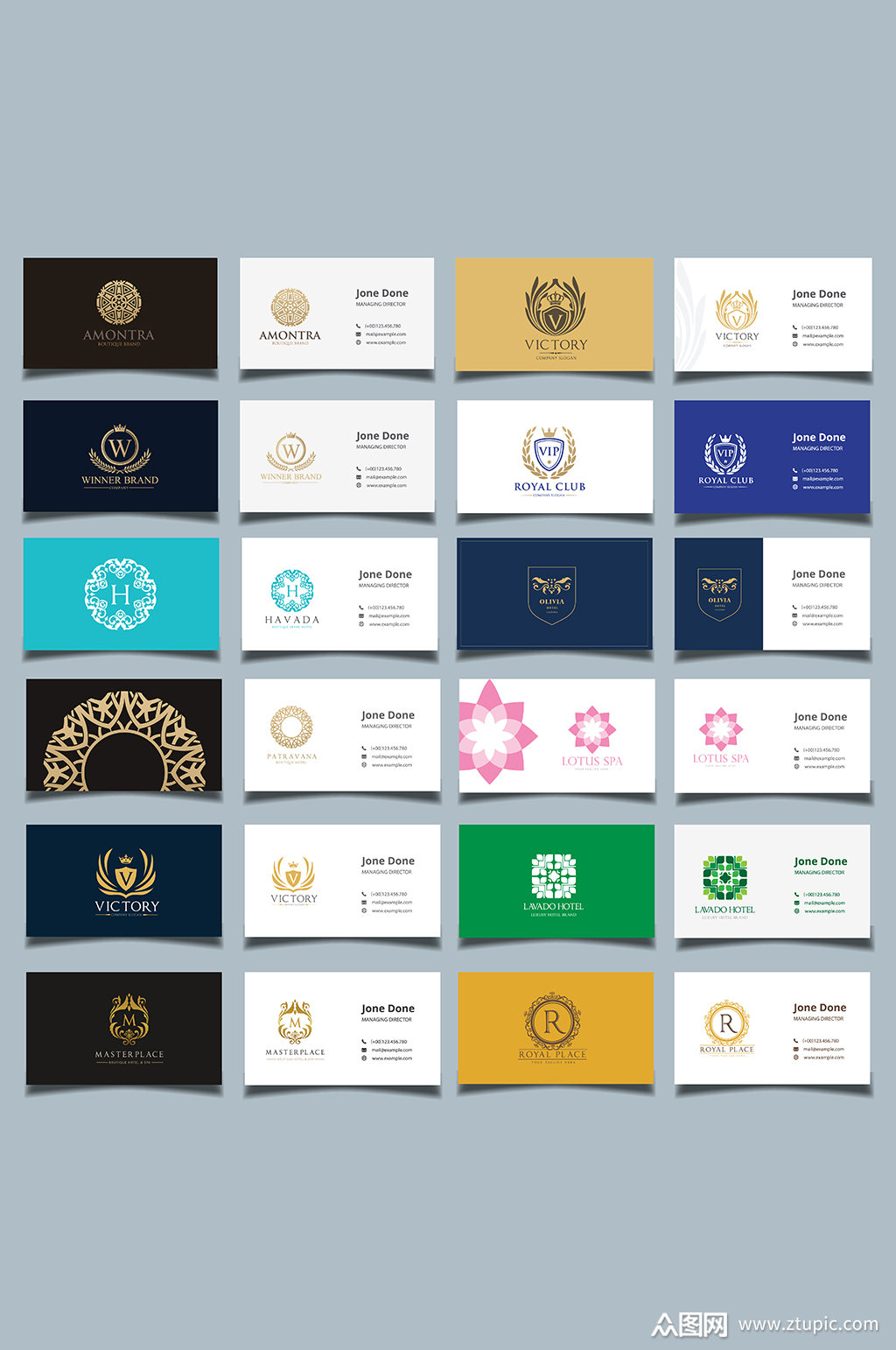 矢量企业logo名片模板元素