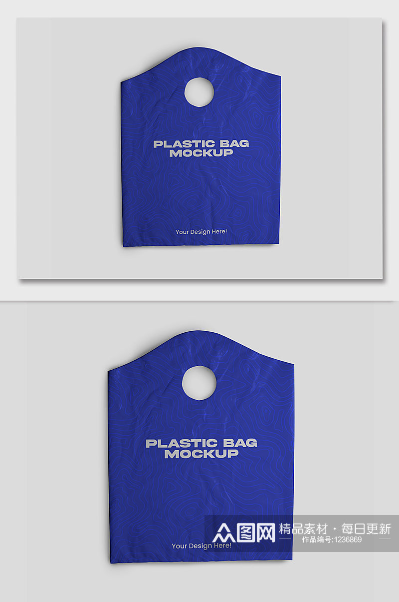 塑料袋购物袋样机贴图素材