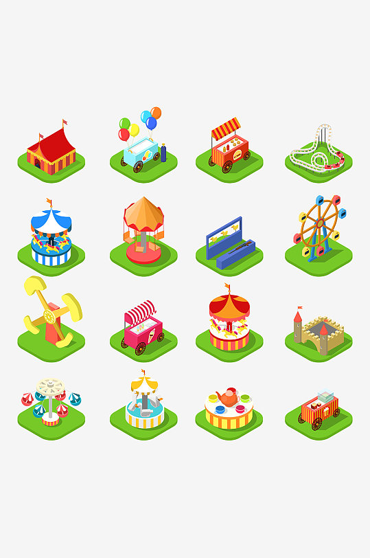 游乐图标图片-游乐图标设计素材-游乐图标模板下载-众图网