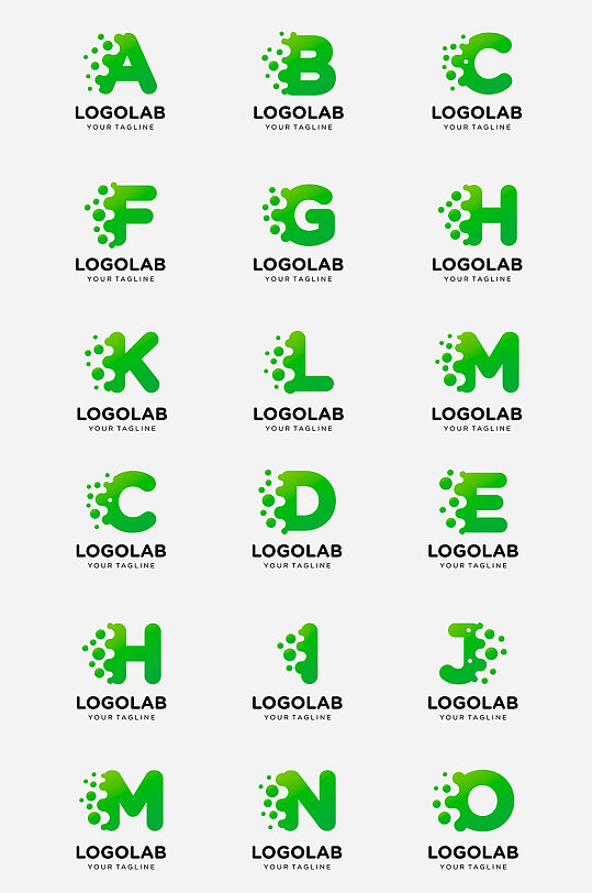 英文字母LOGO元素