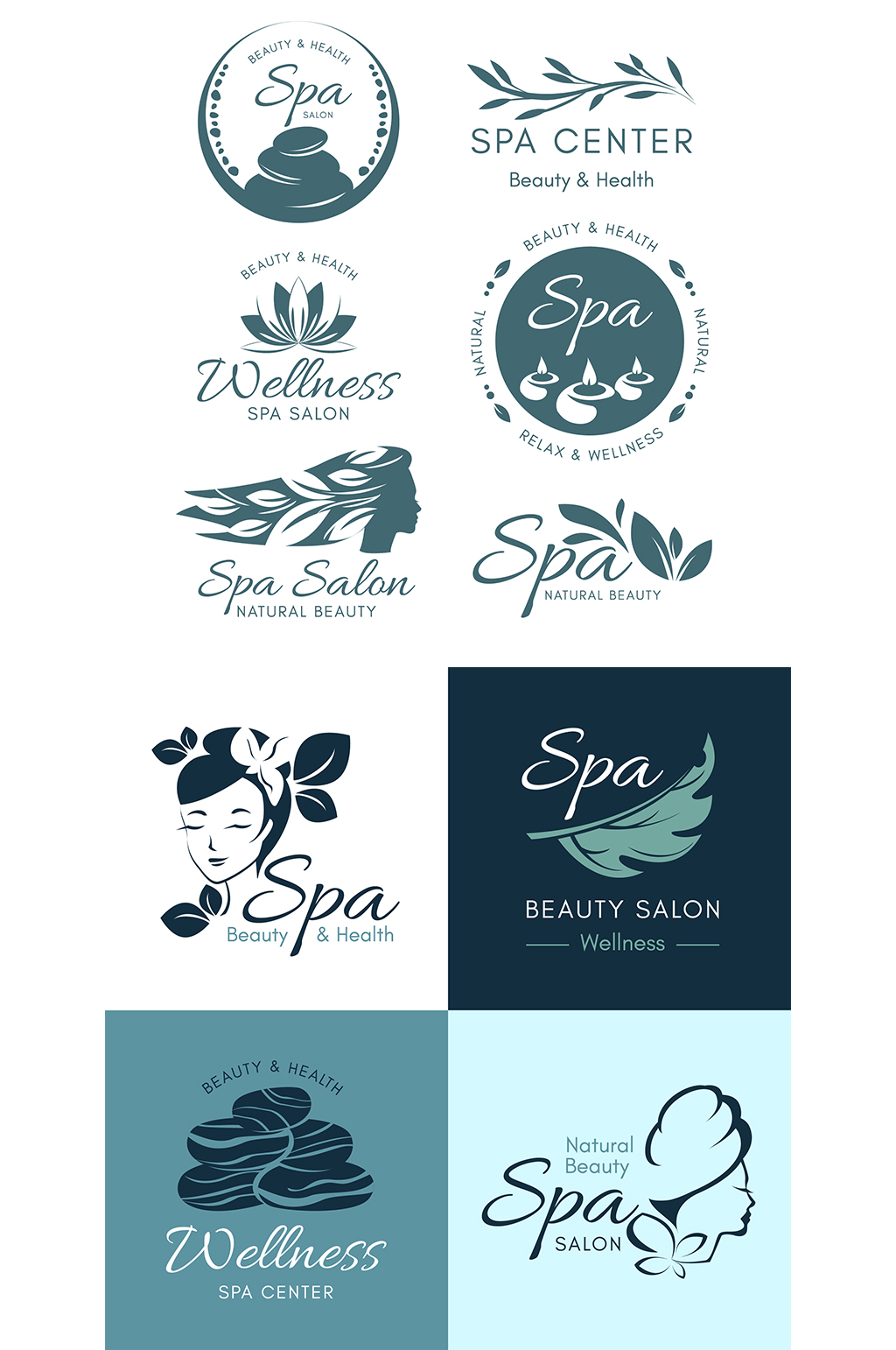 SPA养生美容LOGO元素素材