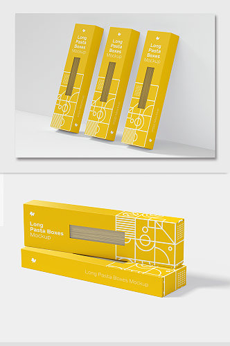 挂面面条包装盒样机图案贴图