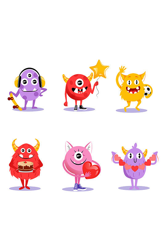 卡通怪物图片 卡通怪物素材下载 众图网