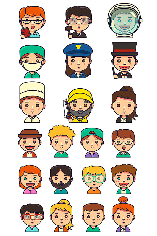 可爱头像简笔画图片-可爱头像简笔画素材-可爱头像简笔画模板大全