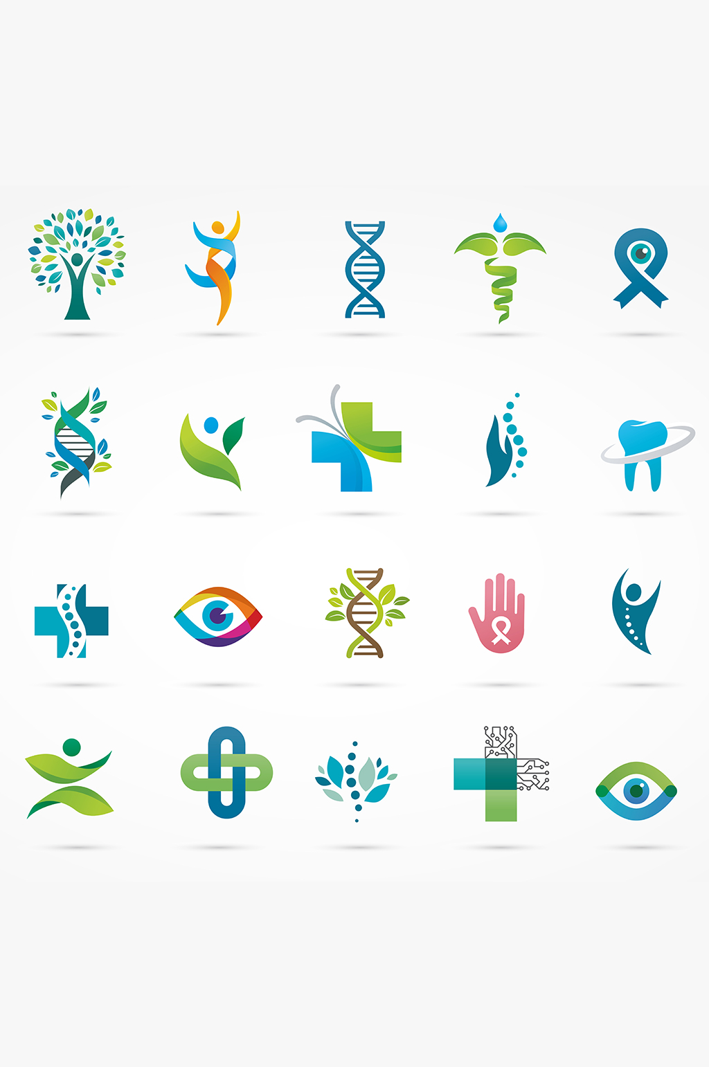 生命基因科学医疗logo元素