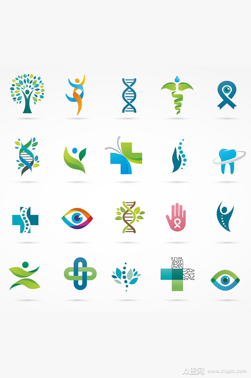 生命基因科学医疗logo元素