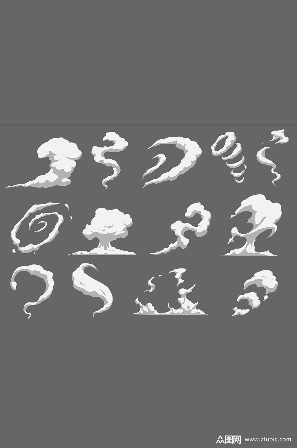 云朵气流矢量元素素材