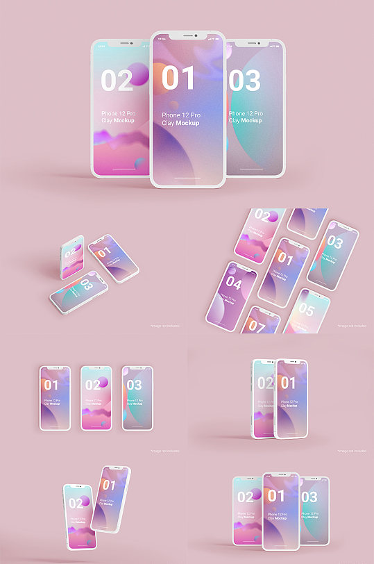 iphone12手机样机界面贴图-众图网