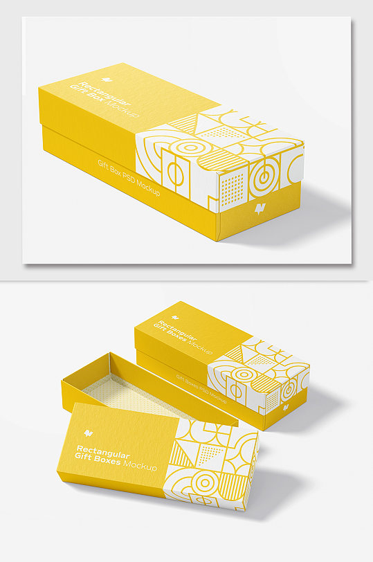 包装盒样机图案LOGO贴图-众图网